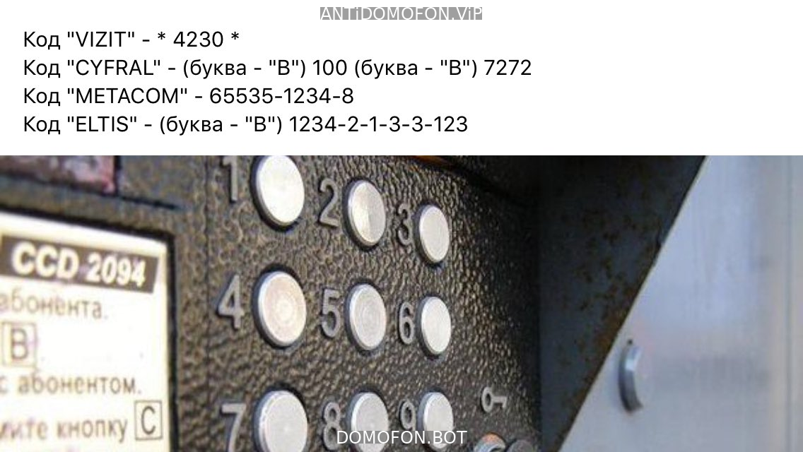 Код для открытия подъезда Чита