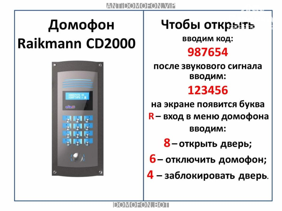 Код для открытия подъезда Чита