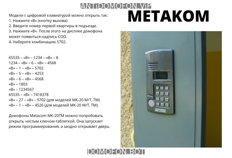 Код для открытия подъезда Чита